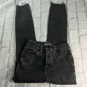Good American High Rise Good Waist Skinny Crop Jeans Black